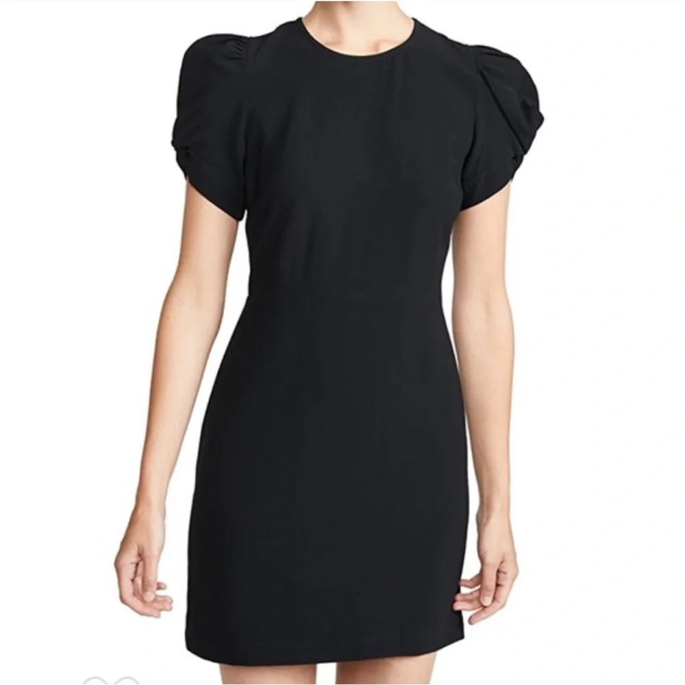 A.L.C Brinley Puff‎ Sleeve Black Mini Dress